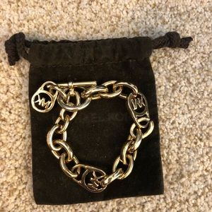 Michael Kors gold toggle link bracelet